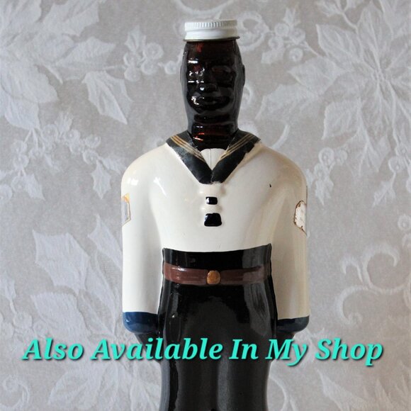 Vintage Pair of Cobalt Floral Jugs: Japanese China Pitcher with Stopper - Picture 14 of 16